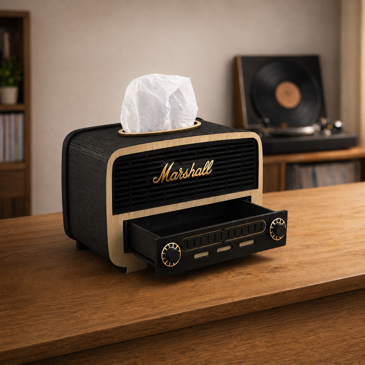 Retro Amplifier Tissue Box Holder