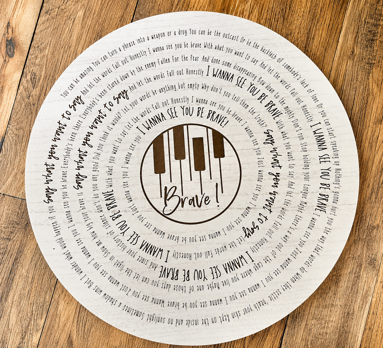 Customized 18" Song Lyric Round - Image 3