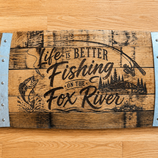 Large Fox River Stave Sign