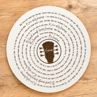 Customized 18" Song Lyric Round