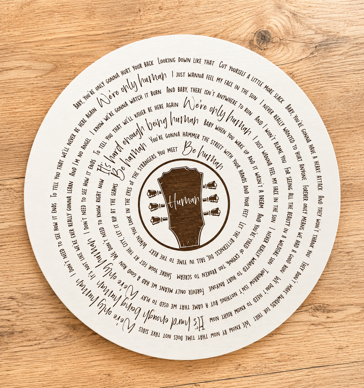 Customized 18" Song Lyric Round